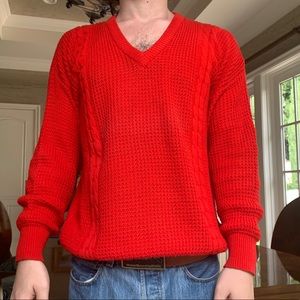 Robinson’s Vintage Red Men’s V Neck Sweater